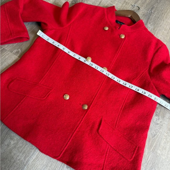 Talbots Red Double-Breasted Wool Blend Jacket – Size 14 - Picture 9 of 13